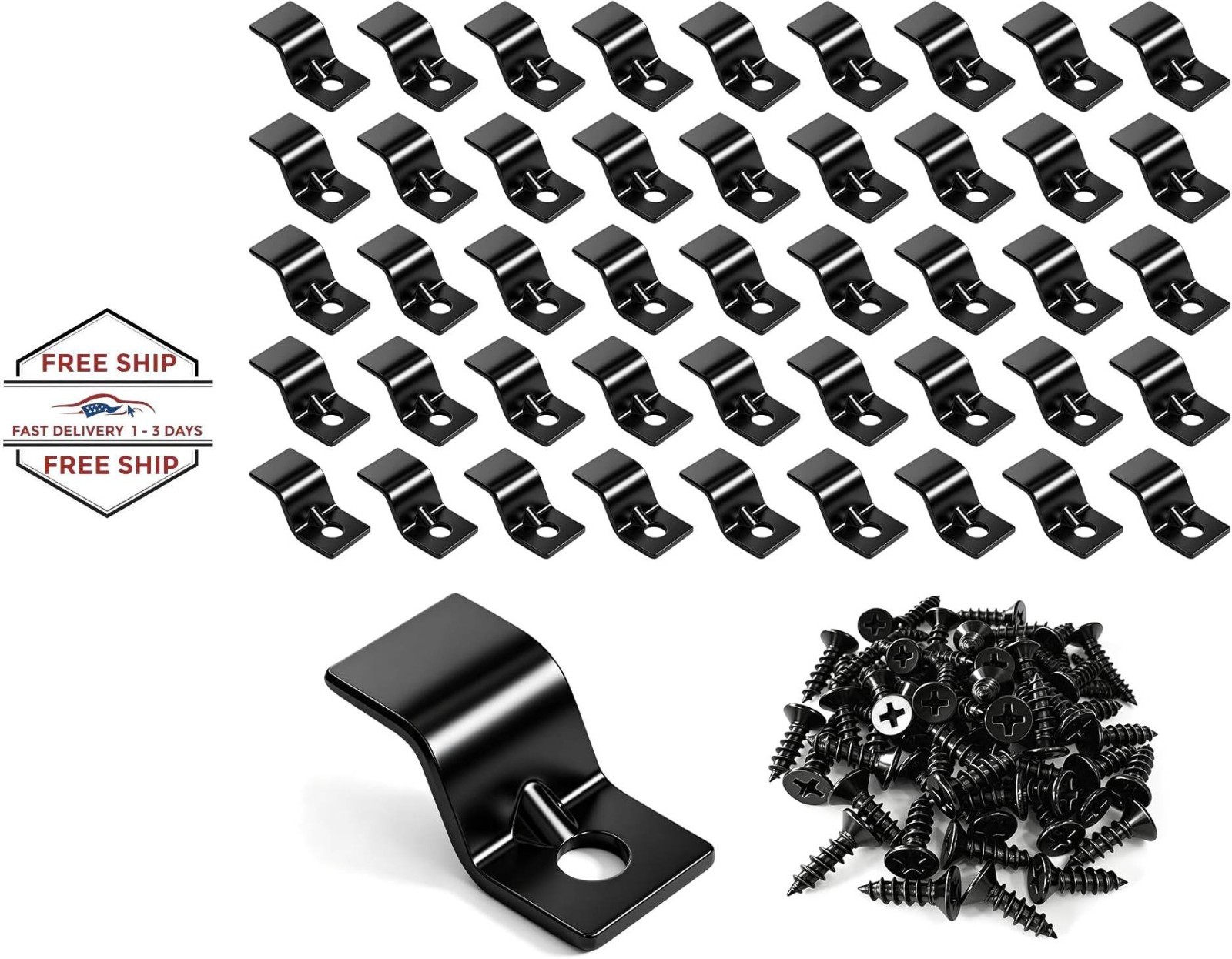 Sujetadores para tableros de mesa, clips en Z para tableros de mesa, 40 unidades