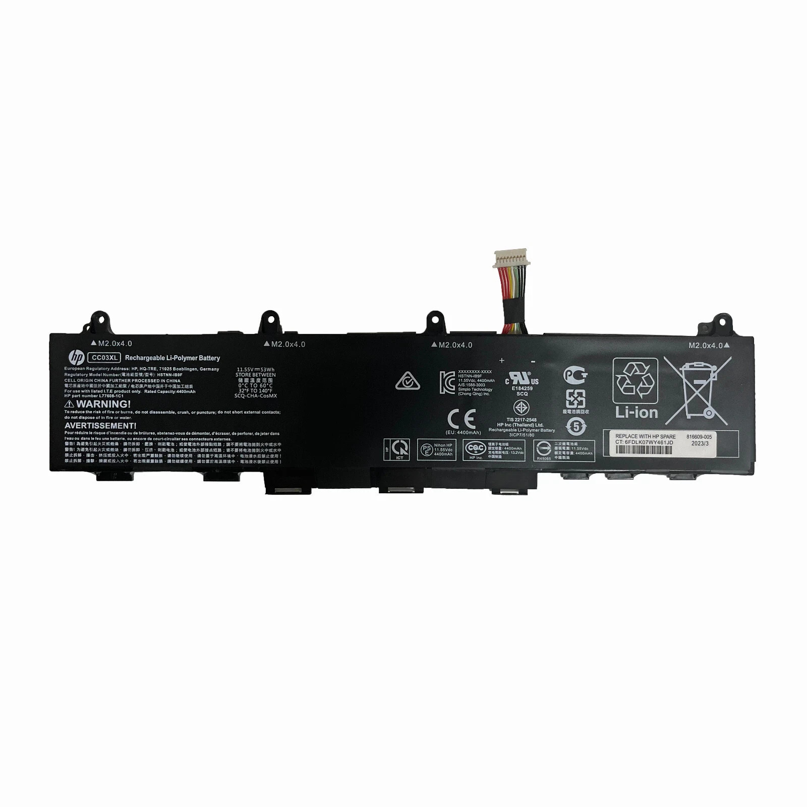 Genuine 11.55V 53Wh CC03XL Battery For HP EliteBook 830 835 840 G7 G8 L78555-005