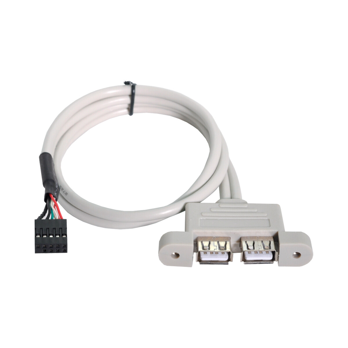 Low Profile 95mm Height USB 2.0 Female Back panel to Motherboard 9pin cable