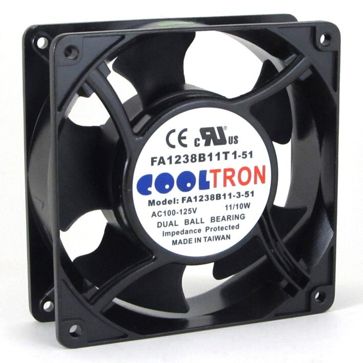 115V AC Cooltron Axial Fan 120mm x 38mm Low Speed