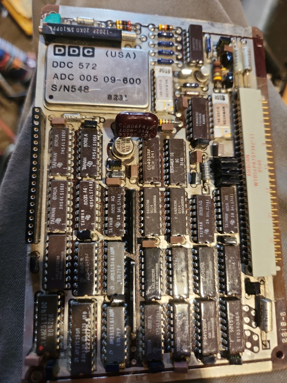 DDC vintage Texas Instruments Military Grade Aerospace Circuit Board