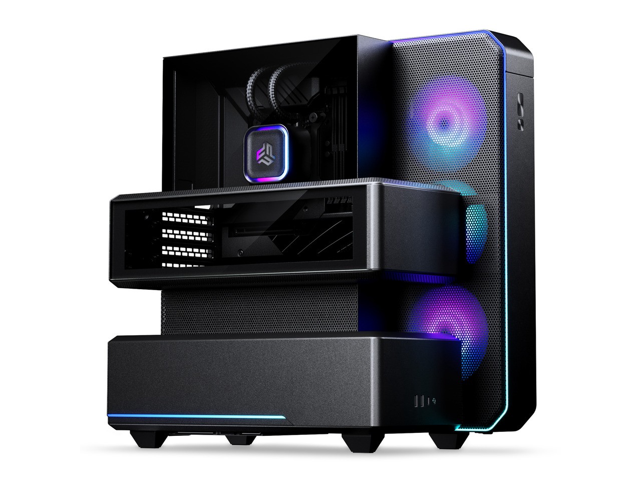 Phanteks EX5 PLUS, ATX Multi-Chamber PC Case, 360 AIO Included, ARGB LED