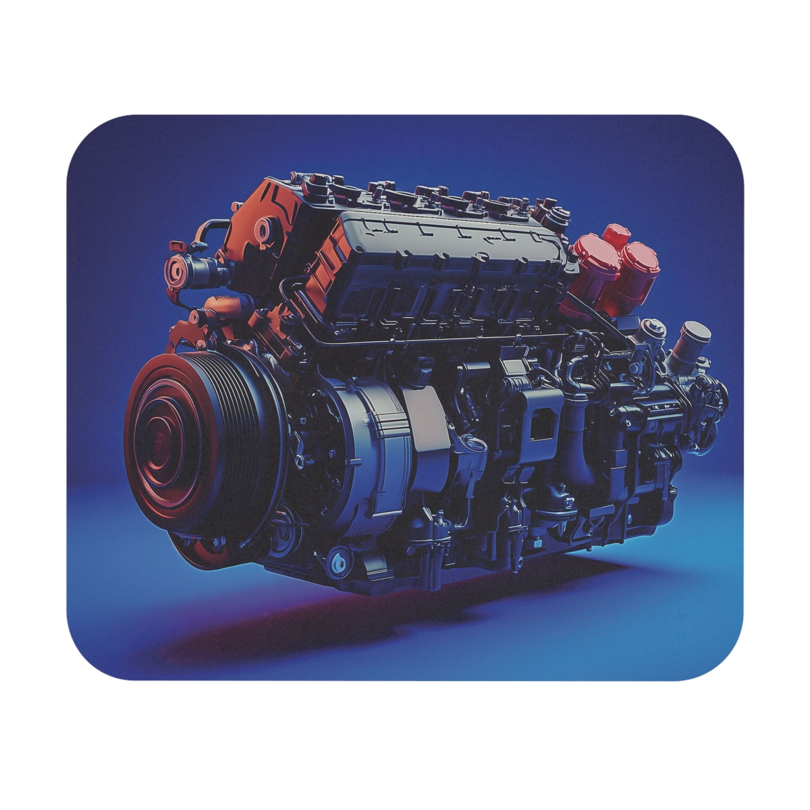 AvalgArt Mouse Pad – V8 Engine Design, Smooth Surface, Anti-Slip Rubber Base