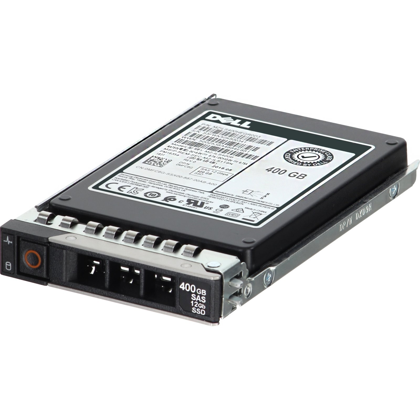 MFC6G) -CO3 Dell 400GB 12Gbps SAS MU TLC 2.5 SSD PM1635a CPO