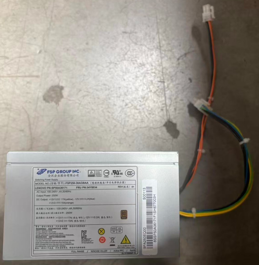 FSP 250W Power Supply FSP250-30AGBAA 54Y8934 for Lenovo M700 M800 M900 P310