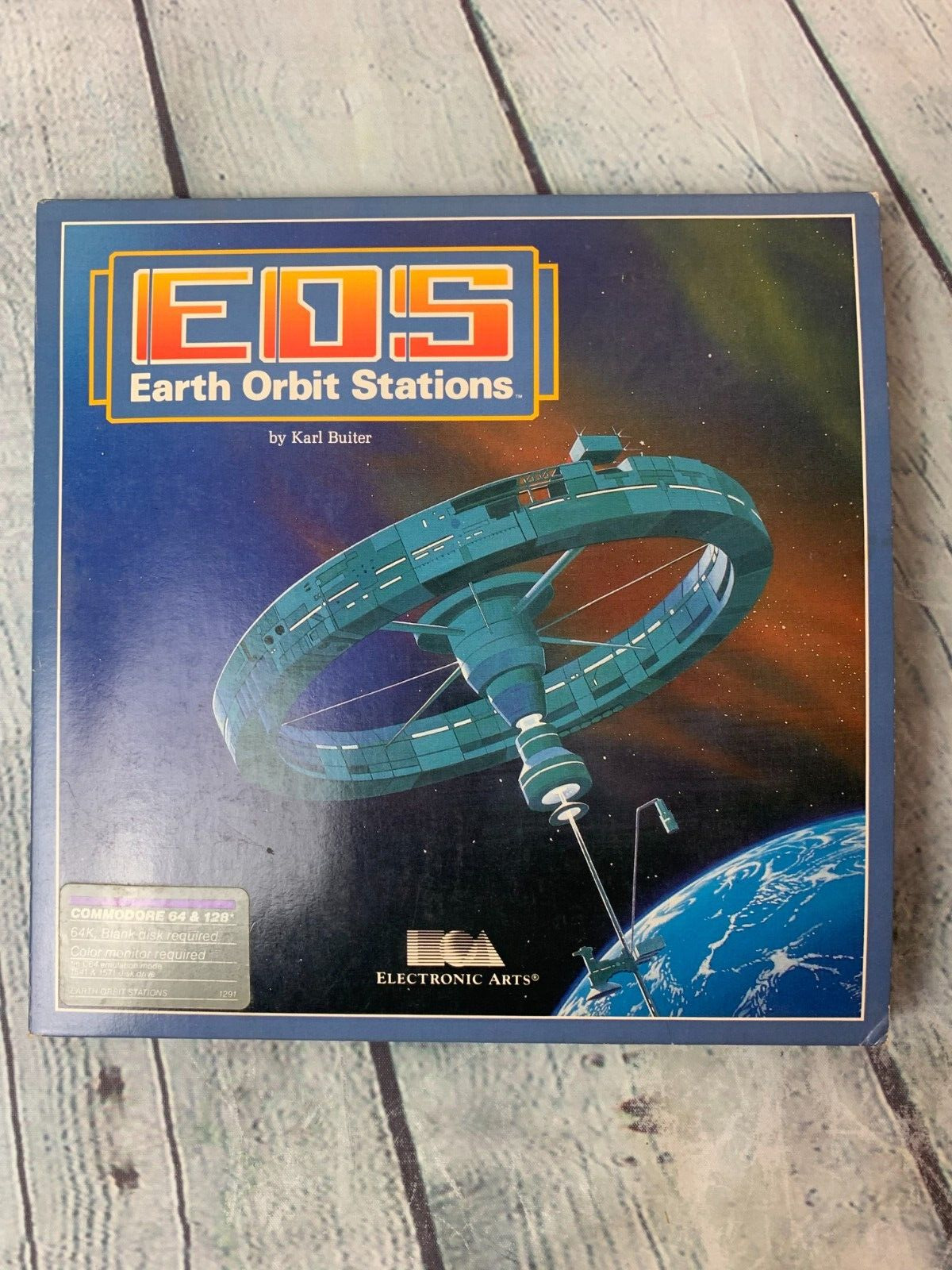 EOS Earth Orbit Stations Commodore 64 & 128 Electronic Arts CIB Complete