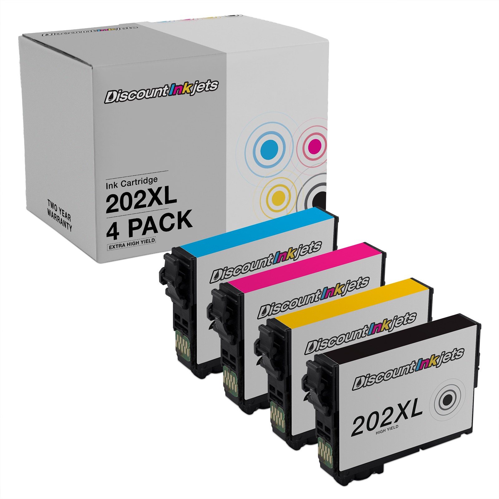4pk For Epson 202 202XL T202XL XP-5100 WF-2860 High Yield Black & Color Set