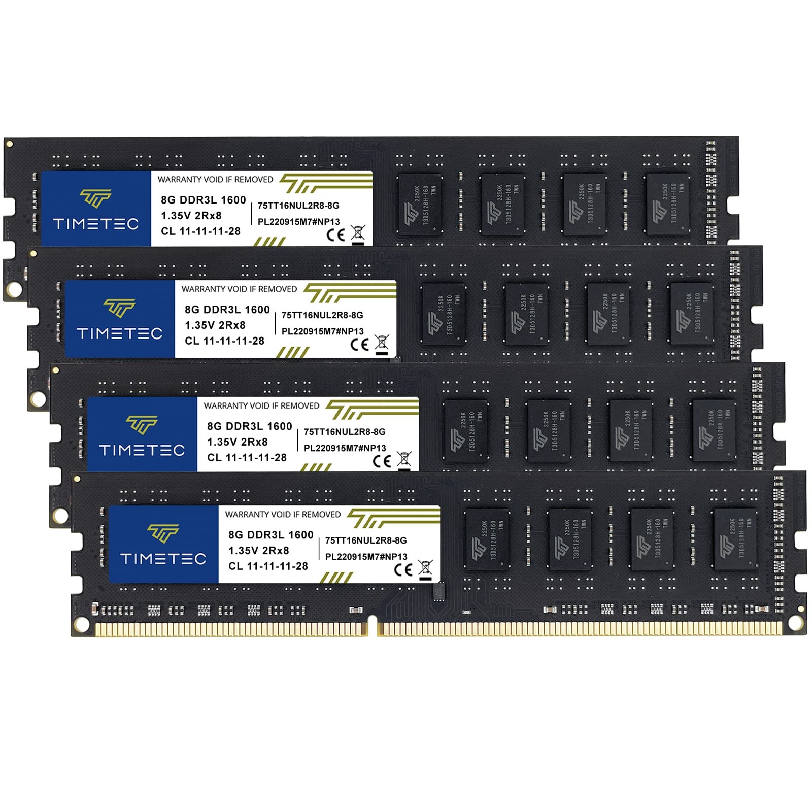 32GB KIT(4x8GB) DDR3L / DDR3 1600MHz (DDR3L-1600) PC3L-12800 / PC3-12800 Non-...