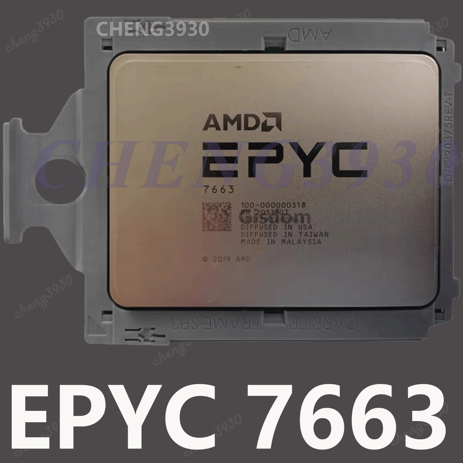 amd epyc 7663 milan 56-core 2.0ghz sp3 240w server processor CPU