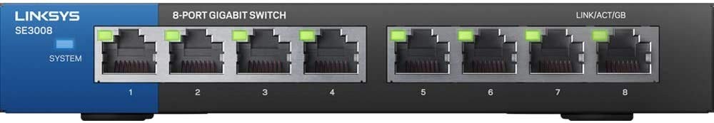 Linksys SE3008 8-Port Gigabit Ethernet Unmanaged Switch