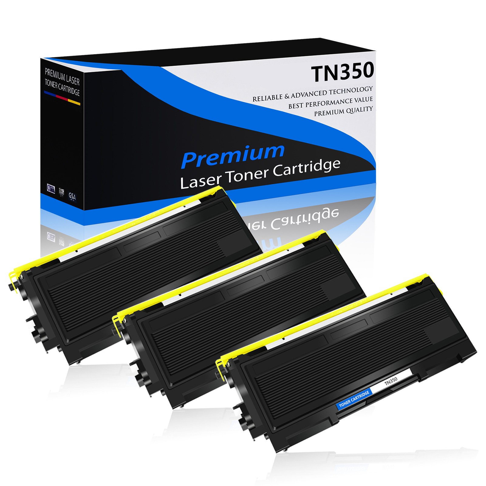 3PK TN350 Toner Cartridge For Brother MFC-7220 MFC-7225N MFC-7420 MFC-7820D