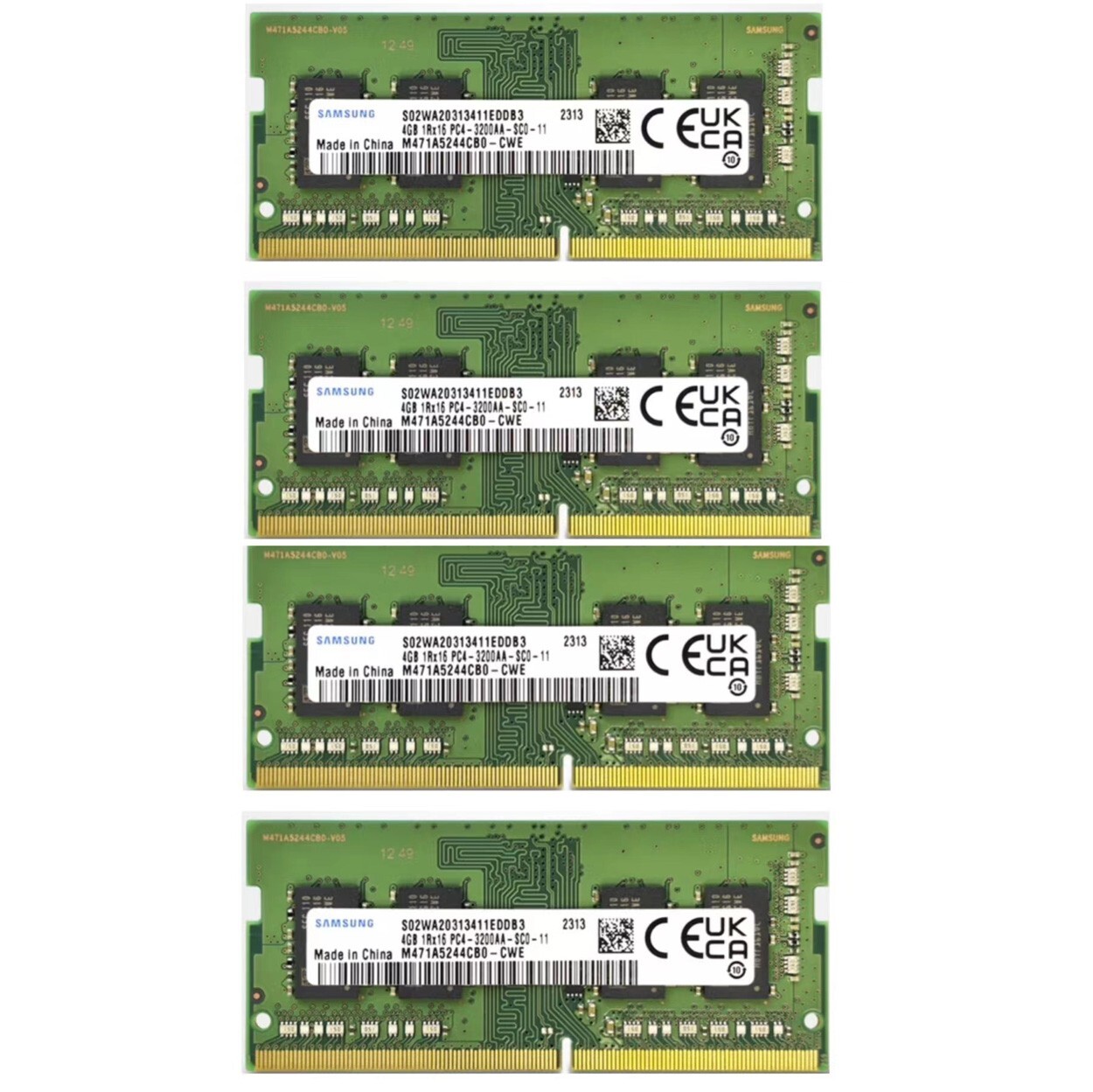 Samsung 16GB (4X4GB) DDR4 3200MHz PC4-25600 SODIMM Memory Ram M471A5244CB0-CWE