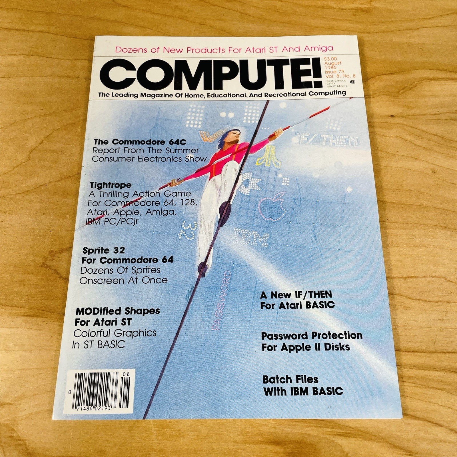 COMPUTE American home computer magazine Vol. 8, No. 8, Issue 75 August 1986