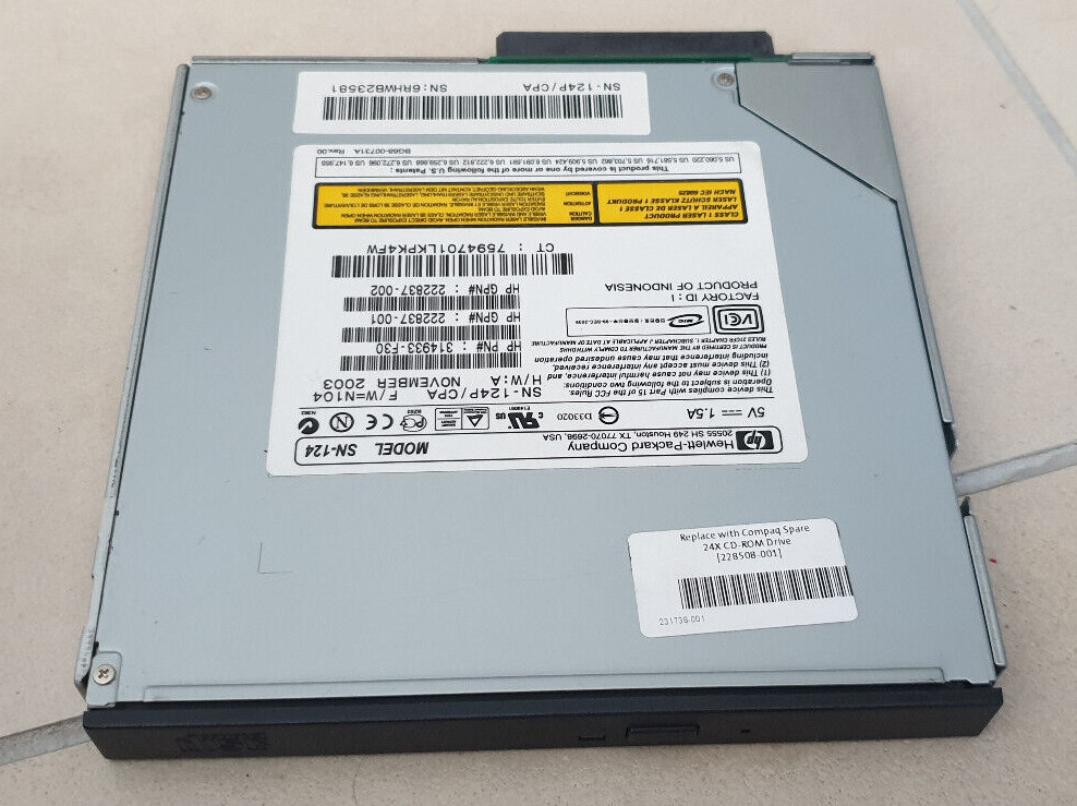 HP COMPAQ 228508-001 24X CD ROM DRIVE MODEL SN-124