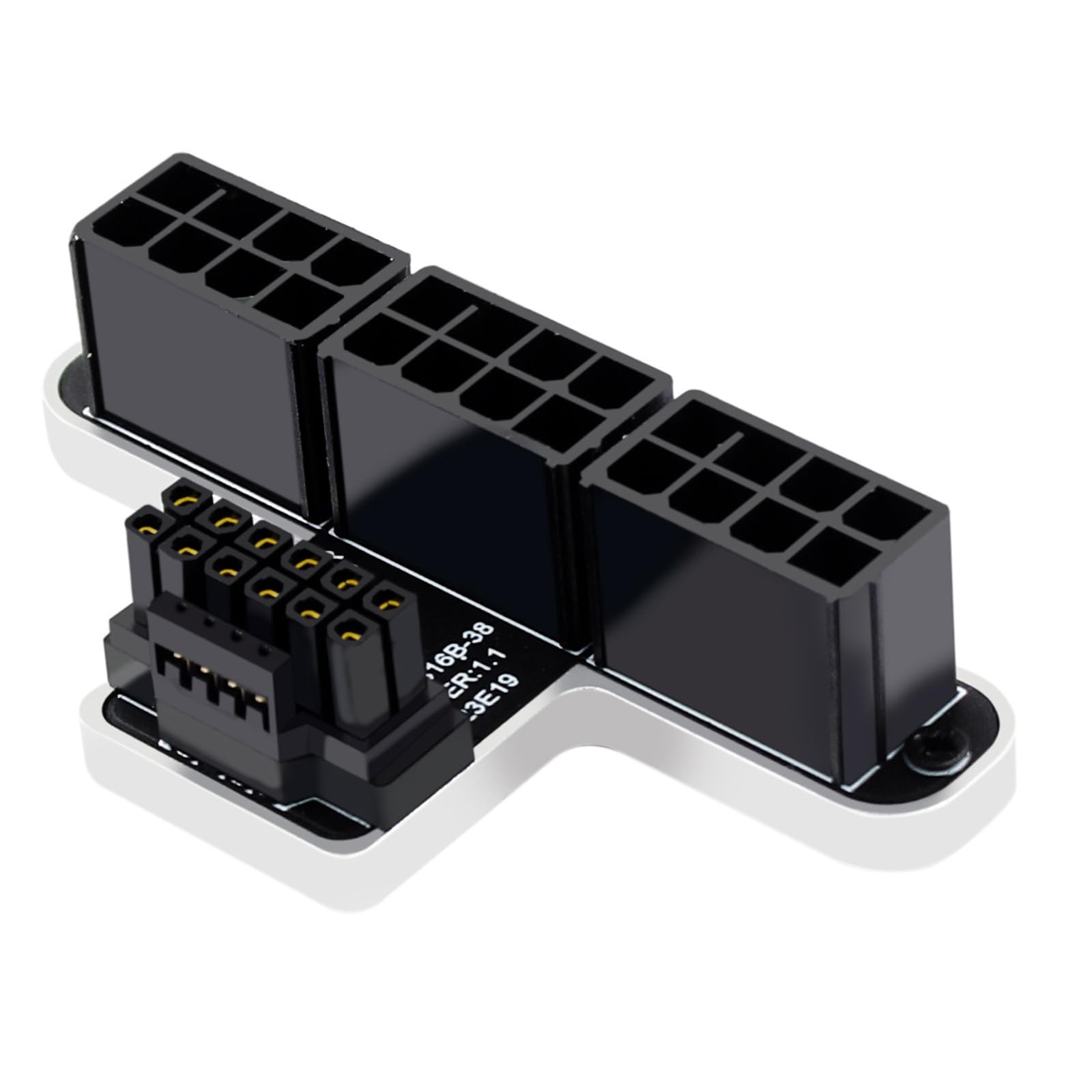White ATX 3.0 12VHPWR 16Pin 12+4p To 3x 8Pin PCIe 5.0 180 Degree B Type