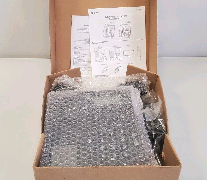 Polycom VVX 150 POE 2-Line Business IP Phone Desktop 2200-48810-001 New 