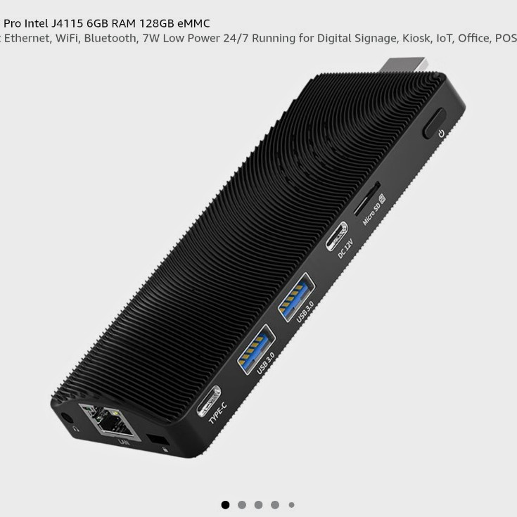 HEIGAOLAPC Fanless Stick PC Intel J4115 6GB RAM 128GB eMMC Win 11 Pro