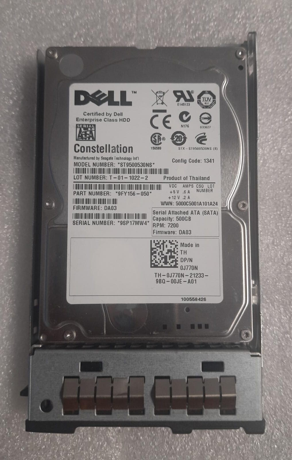 DELL 0J770N J770N 500GB 7200 RPM HDD.