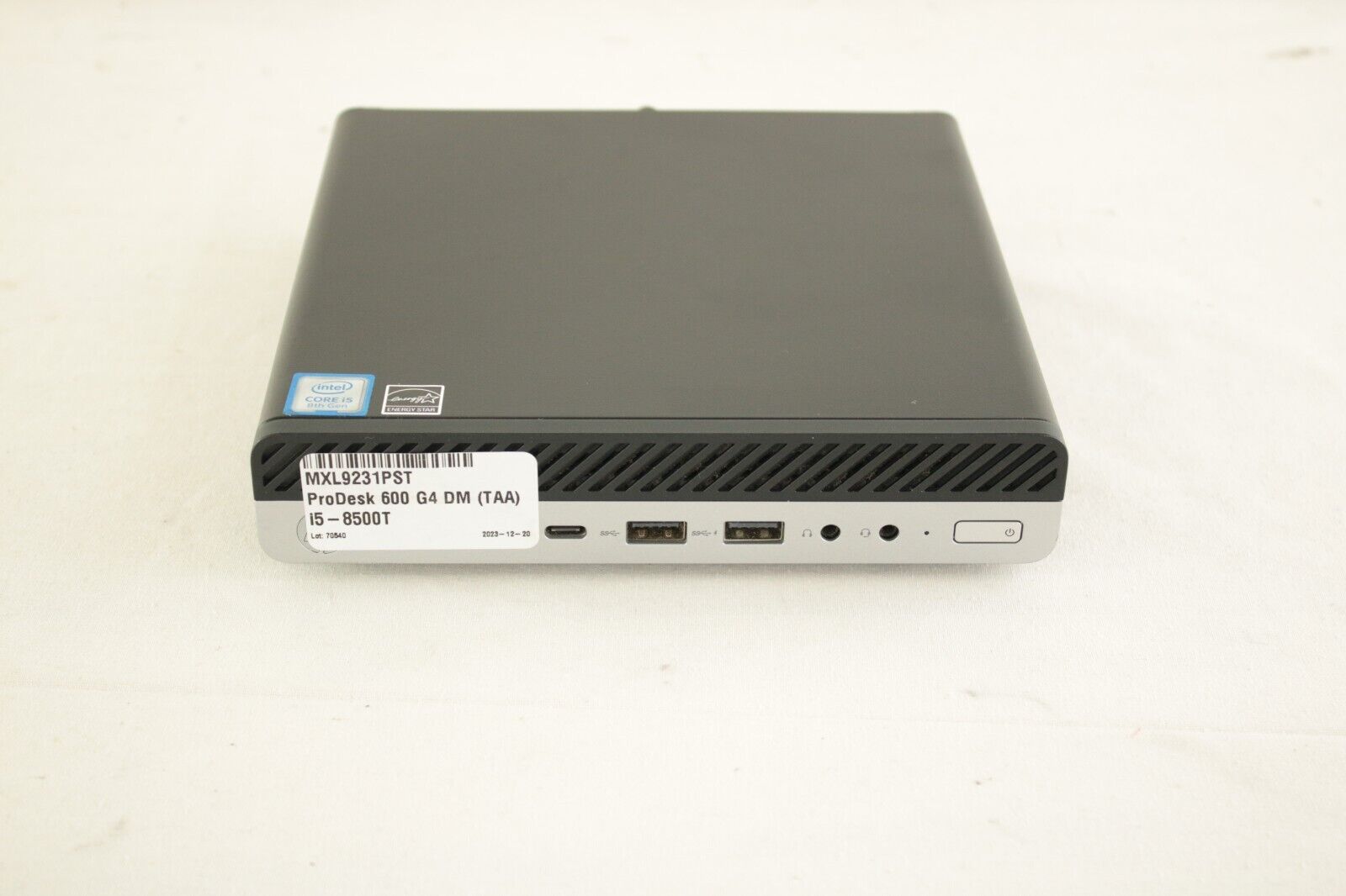 HP ProDesk 600 G4 DM w/ Core i5-8500T CPU @2.1GHz - 8GB RAM - No HDD/SSD or OS