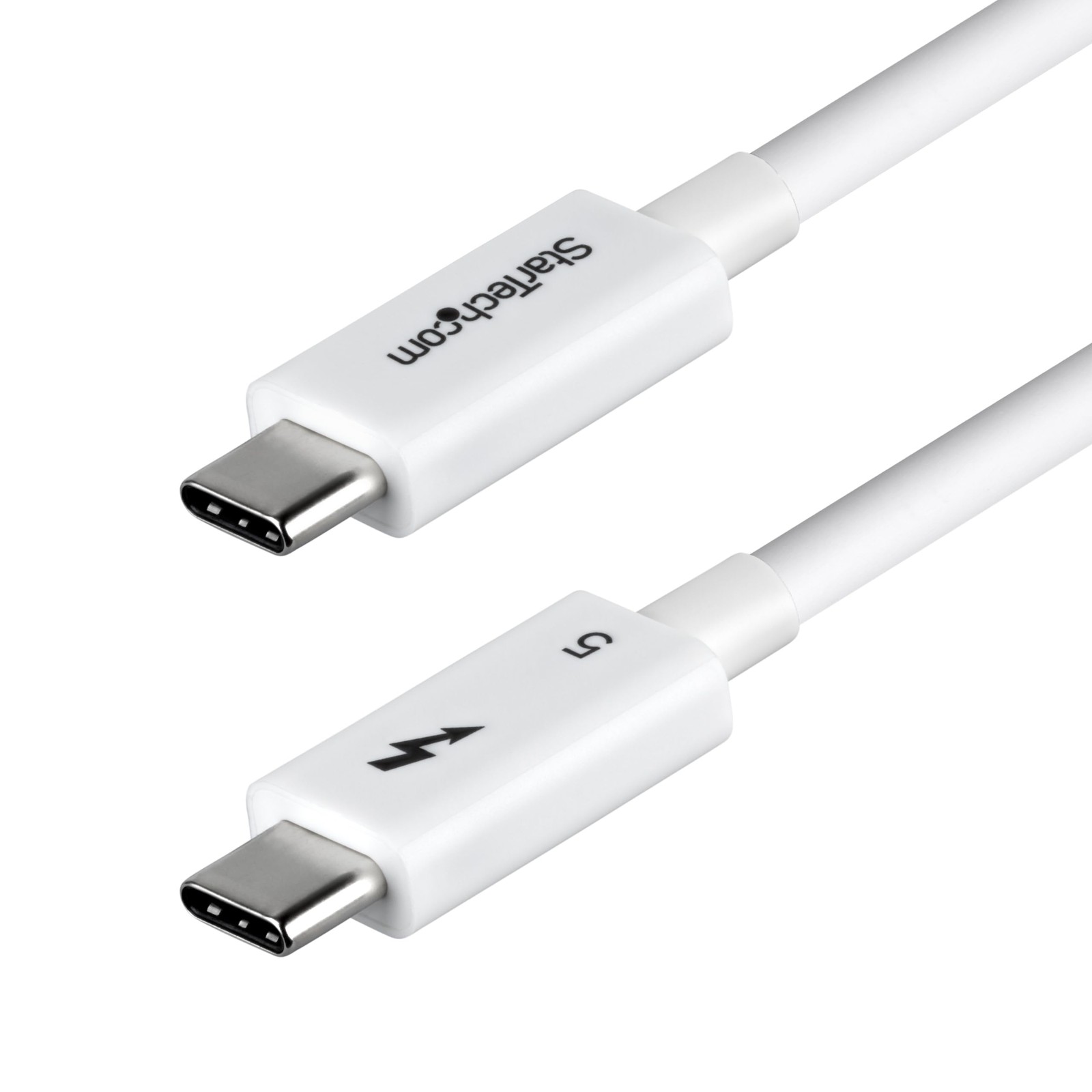 StarTech TBLT5MM80CM240WWH 2.6ft Thunderbolt 5 Cable 240W 8K White