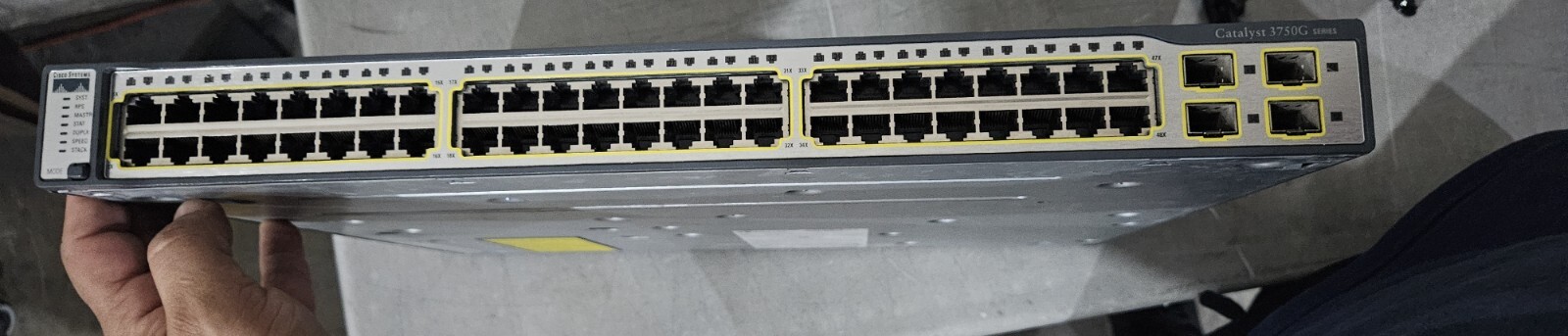 Cisco WS-C3750G-48TS-S Catalyst 3750G 48x 1GB RJ-45 4x 1GB SFP Switch