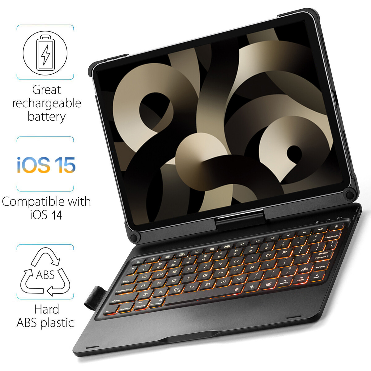 Magnetic Keyboard Case Bluetooth for iPad Pro 1st. 11-Inch, Auto Sleep/Wake