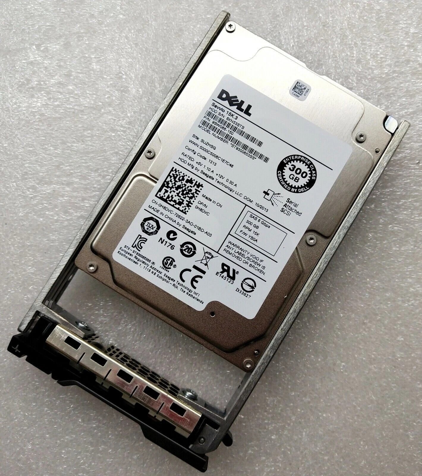 New Dell NWH7V MK3001GRRB ENTERPRISE 300GB 15K RPM 6Gb/s 2.5" SAS HDD Hard Drive