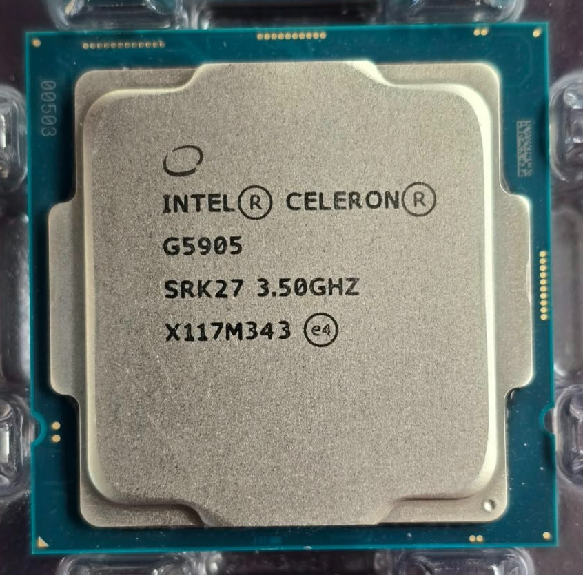 (1) Intel Celeron G5905 SRK27 LGA1200 Dual Core 3.50 GHz CPU Processor, Tested