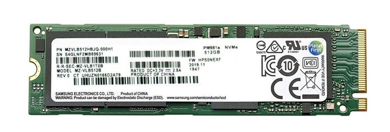 For HP L42762-001 Samsung MZ-VLB5120 512GB SSD PM981 Solid State Drive NVMe