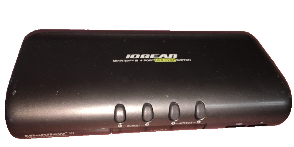 IOGEAR GCS1714 MINIVIEW USB II 4 PORTS USB/KVM SWITCH USED