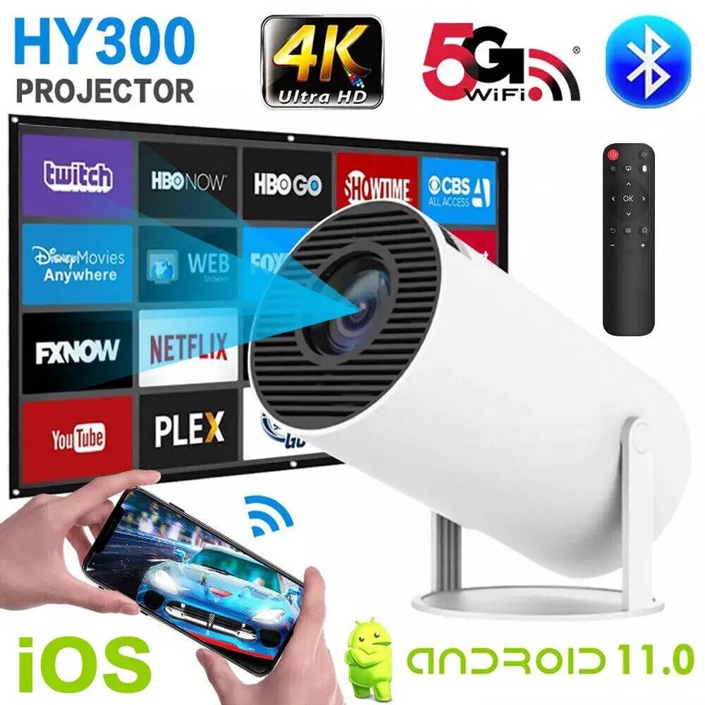 Mini 4K Android Wifi 8000 Lumens Bluetooth 1080P Home Cinema Outdoor Projector