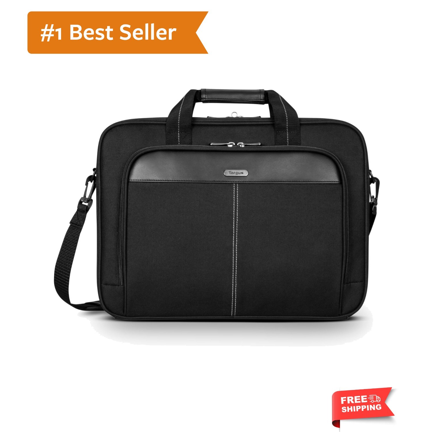 15-16 Inch Slim Lightweight Laptop Briefcase, Black - Messenger and Shoulder ...