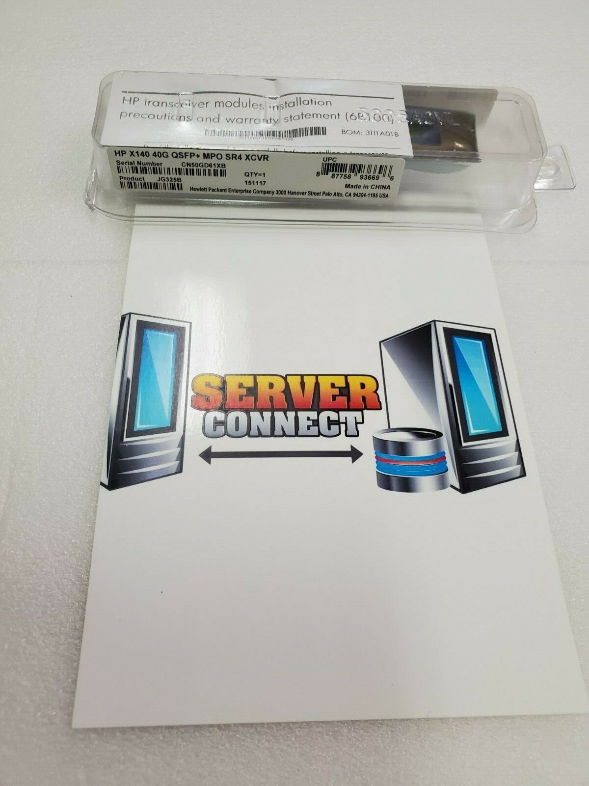 JG325B HP X140 40G QSFO+ MPO SR4 XCVR GBIC
