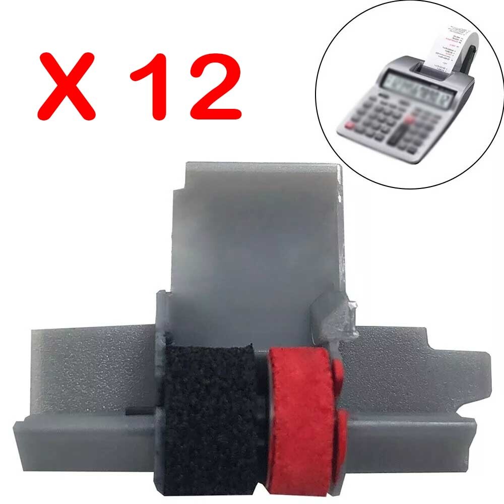 12pcs IR-40T Black & Red Calculator Ink Rollera for CP13 NR42 IR40T Sharp Casio