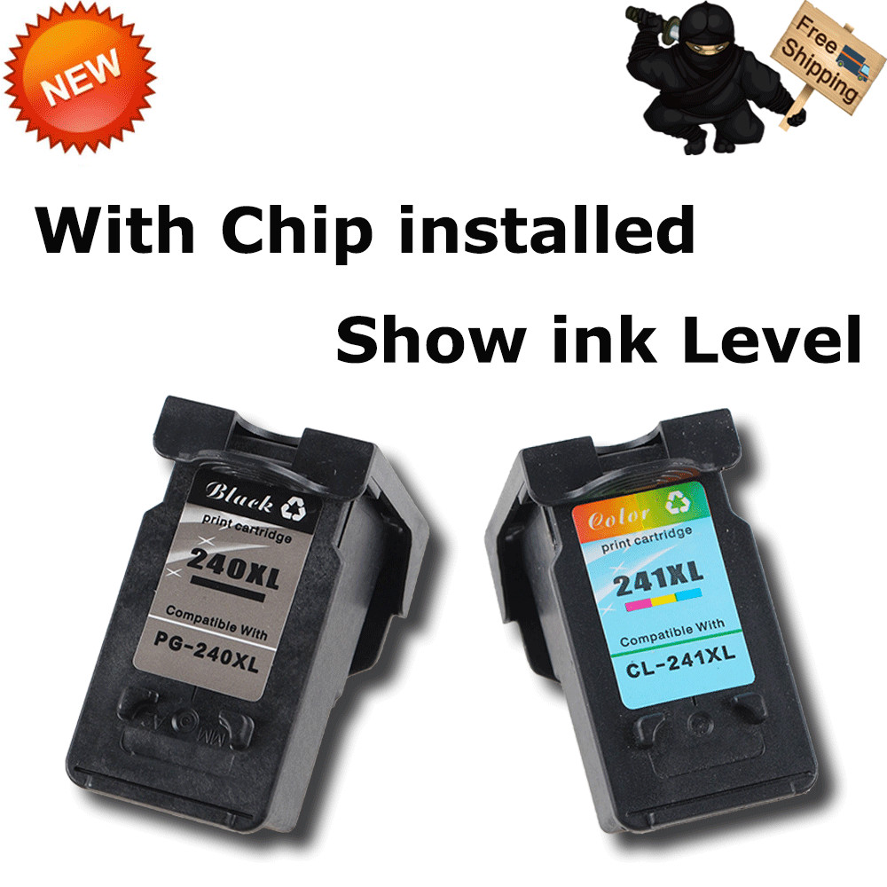 2 PACK PG 240XL CL 241XL Ink Cartridge for Canon PIXMA MG and MX Series Printer