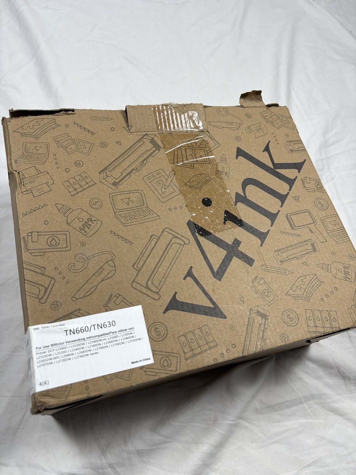 v4ink TN-660 TN-630 Compatible Toner Cartridge 4-Pack - Black - Open Box