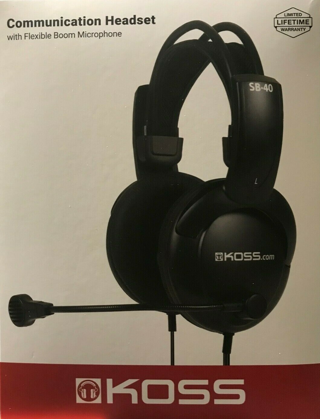 Koss - SB40 - 194738 Stereo Headset with Microphone - Black