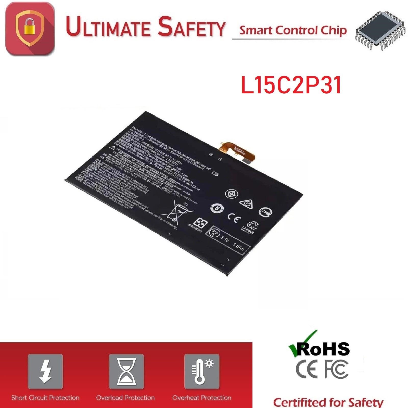 New L15C2P31 Battery for Yoga Book YB1-X91F X91L X91X YB1-X90F YB1-X90L US