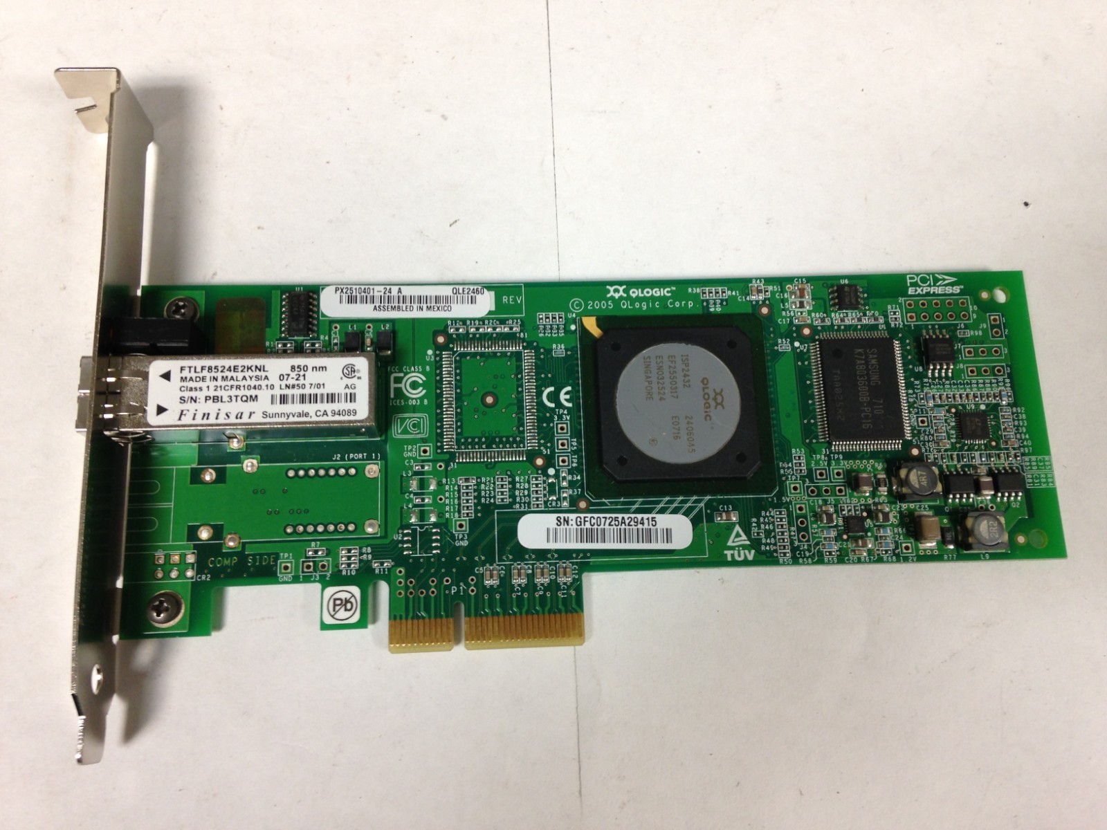 QLogic QLE2460 39R6525 Single Port 4Gb FC HBA Fiber Network Card 01 TESTED WORKS
