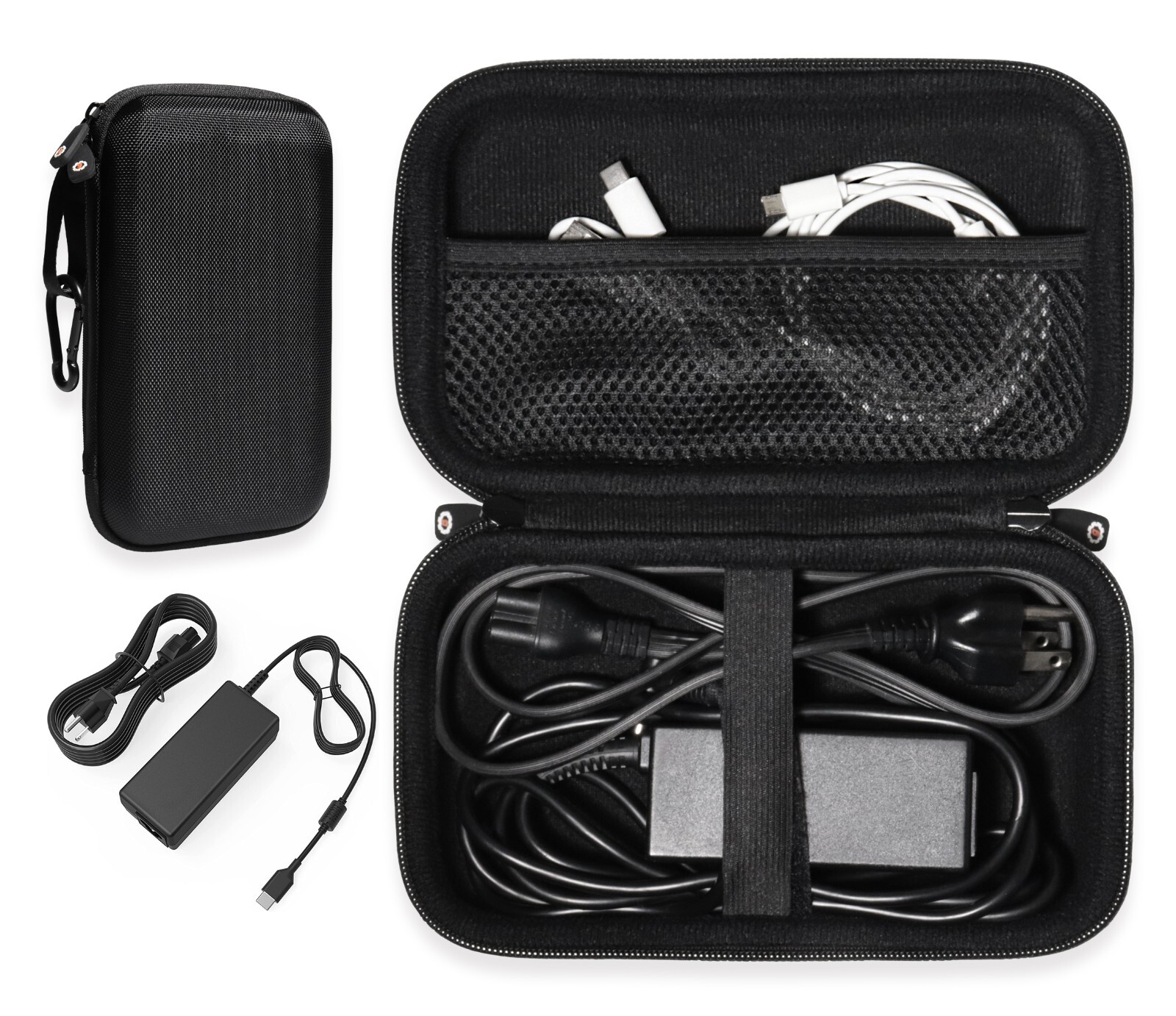 Hard EVA Travel Case for Chromebook USB-C Charger Protective Storage