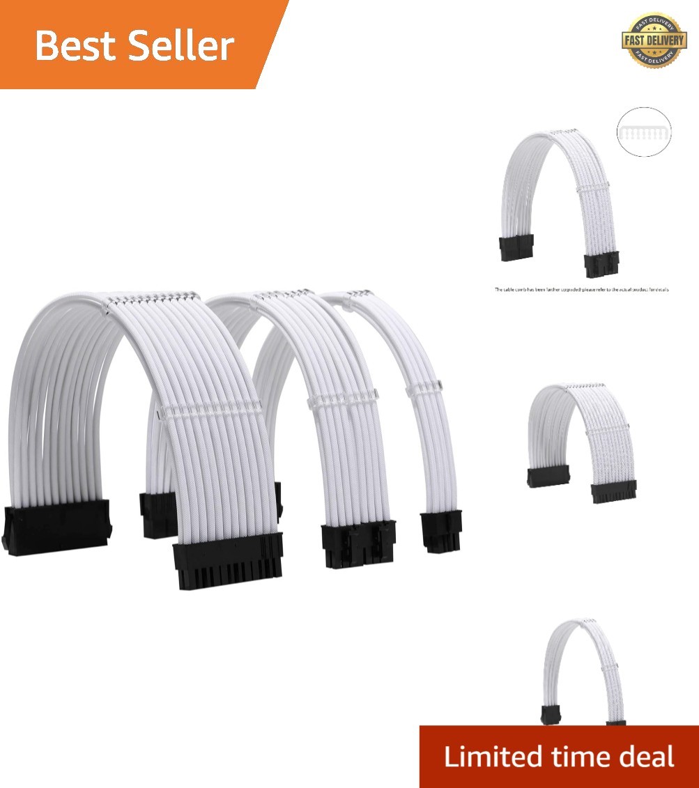 High-Performance 18AWG PSU Cable Extension Kit - Unique Heat-Shrink-Less Design