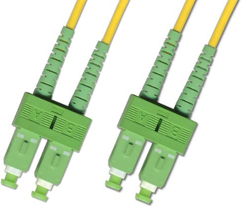 25M Singlemode Duplex Fiber Optic Cable 9/125 SC APC Patch Cable Patch Cord