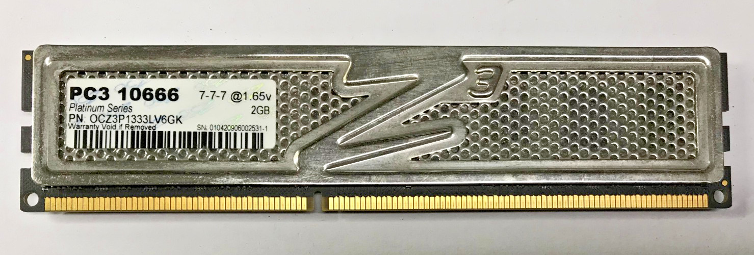 OCZ Platinum Series 2GB(1x2GB) DDR3 OCZ3P1333LV6GK 1333MHz PC3-10666 1.65v#R2744