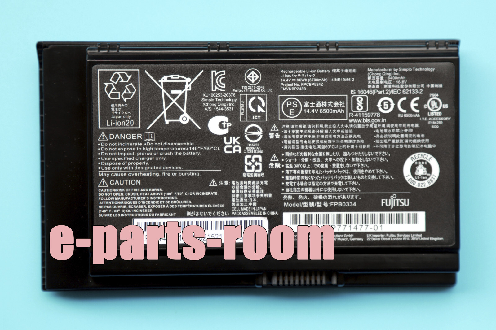 New Genuine FPB0334 FPCBP524Z FMVNBP243B Battery for Fujitsu Celsius H780 H980