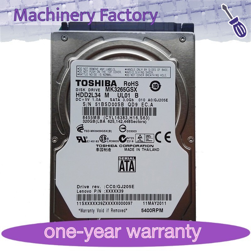 New Toshiba MK3265GSX 320GB 5400RPM SATA 2.5" Laptop HDD Hard Disk Drive