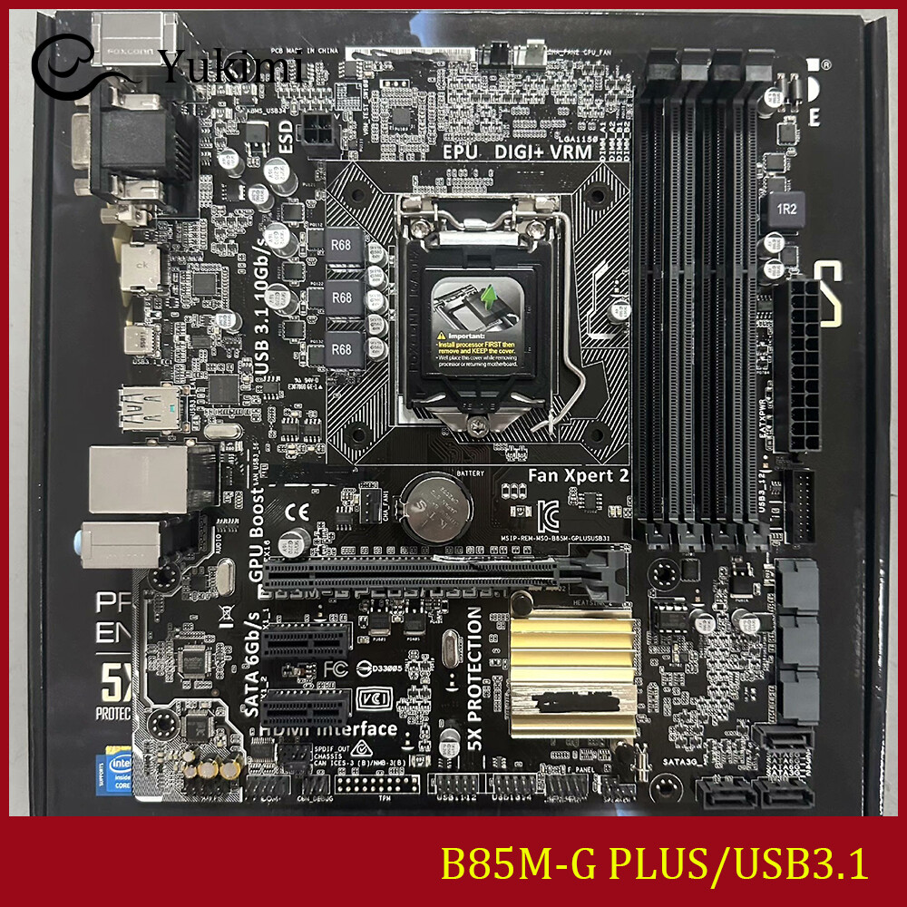 FOR ASUS B85M-G PLUS/USB3.1 LGA 1150 DDR3*4 32GB Micro ATX Motherboard Test OK