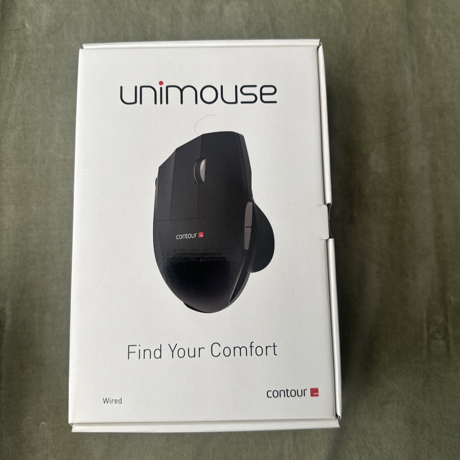 Contour Unimouse-L Left Handed Vertical Ergonomic Wired USB Mouse 6-Button Black