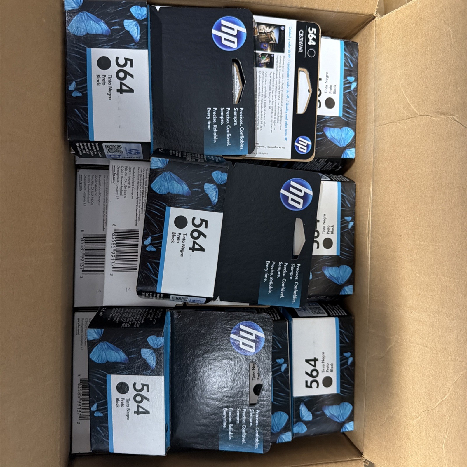 Lot Of 48 Pcs Of HP 564 Black Ink Cartridge 2-Pack Genuine