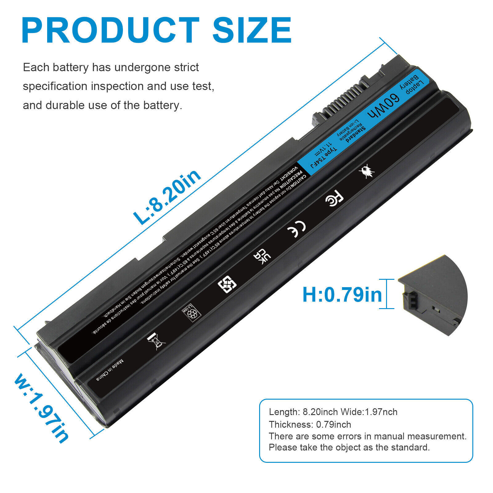 Lot E6540 T54FJ Battery for Dell Latitude E6440 E5430 E5520 E5530 E6420 E6430