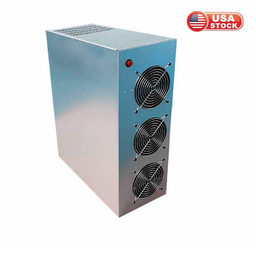 NEW Open Air Mining Server Case Chassis Frame + 3x Fans For 5 GPU Cards X79